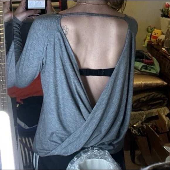 Lululemon criss cross draped open back long sleeve - Picture 2 of 4
